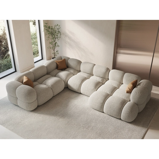 Panoramic Left Corner Sofa, "Loretto", 5 Seats, 345x250x68 Made in Europe