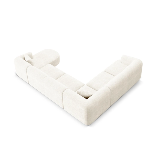 Modular Panoramic Left Corner Sofa, "Campi", 7 Seats, 330x255x70 Made in Europe