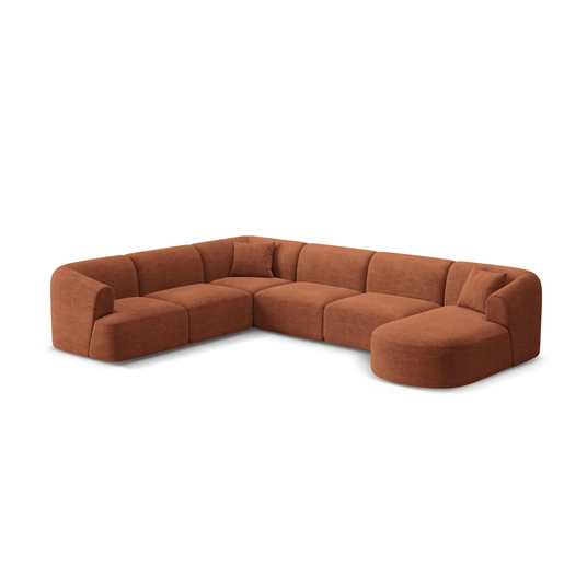 Modular Panoramic Left Corner Sofa, "Campi", 7 Seats, 330x255x70 Made in Europe