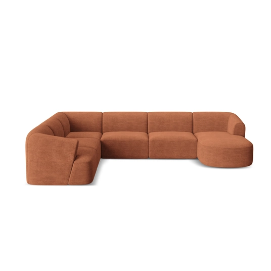 Modular Panoramic Left Corner Sofa, "Campi", 7 Seats, 330x255x70 Made in Europe