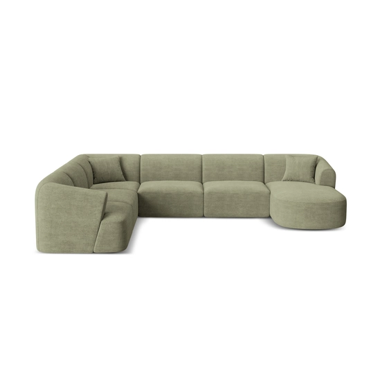 Modular Panoramic Left Corner Sofa, "Campi", 7 Seats, 330x255x70 Made in Europe