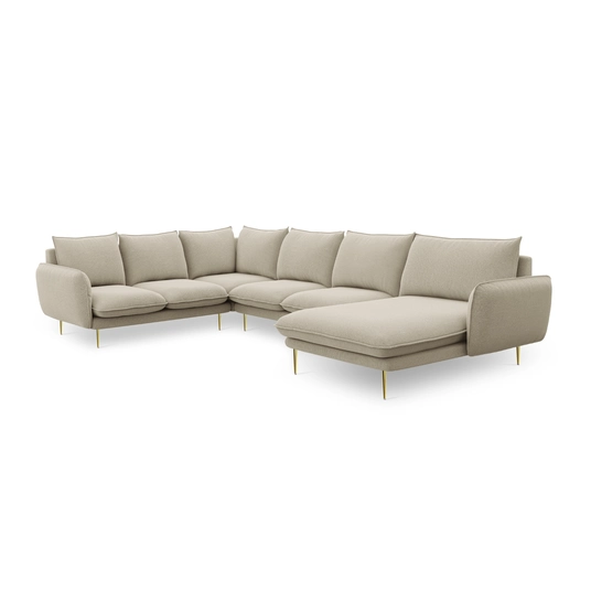 Panoramic Left Corner Sofa, "Vienna", 7 Seats, 330x235x95 Made in Europe