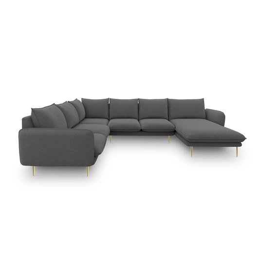 Panoramic Left Corner Sofa, "Vienna", 7 Seats, 330x235x95 Made in Europe