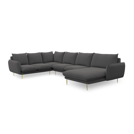 Panoramic Left Corner Sofa, "Vienna", 7 Seats, 330x235x95 Made in Europe