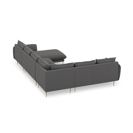 Panoramic Left Corner Sofa, "Vienna", 7 Seats, 330x235x95 Made in Europe