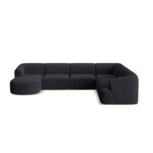 Modular Panoramic Right Corner Sofa, "Campi", 7 Seats, 330x255x70 Made in Europe