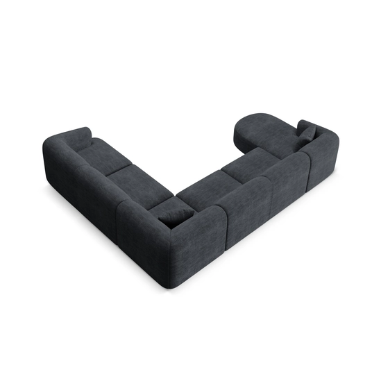 Modular Panoramic Right Corner Sofa, "Campi", 7 Seats, 330x255x70 Made in Europe