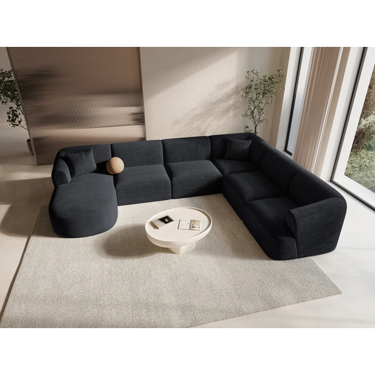Modular Panoramic Right Corner Sofa, "Campi", 7 Seats, 330x255x70 Made in Europe