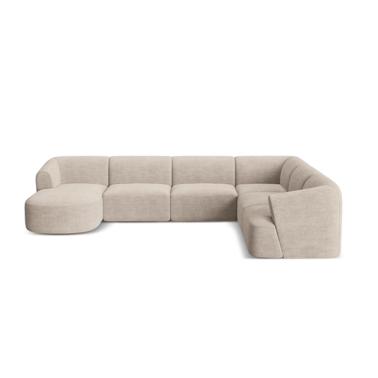 Modular Panoramic Right Corner Sofa, "Campi", 7 Seats, 330x255x70 Made in Europe