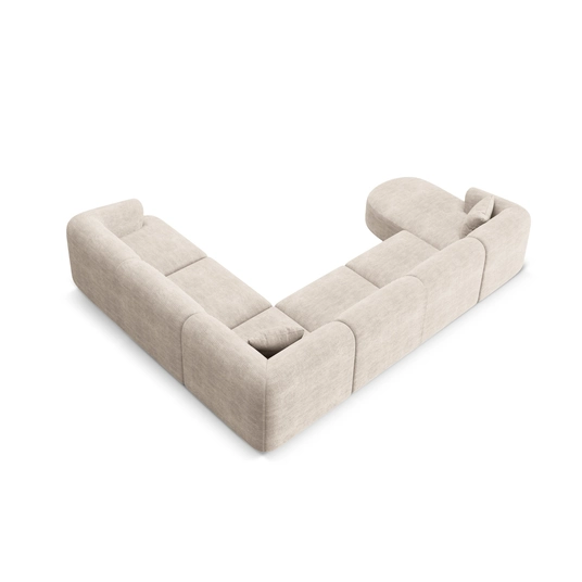 Modular Panoramic Right Corner Sofa, "Campi", 7 Seats, 330x255x70 Made in Europe