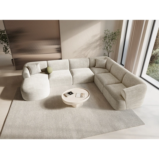 Modular Panoramic Right Corner Sofa, "Campi", 7 Seats, 330x255x70 Made in Europe