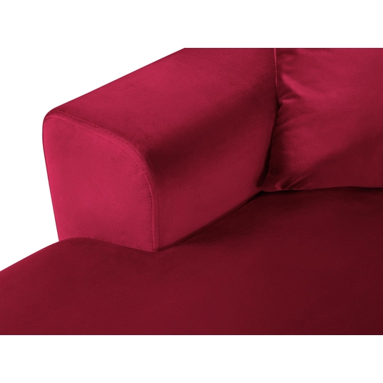 Velvet Panoramic Right Corner Sofa With Bed Function And Box, "Kyoto", 7 Seats, 313x194x88 Made in Europe