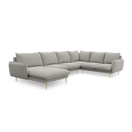 Panoramic Right Corner Sofa, "Vienna", 7 Seats, 330x235x95 Made in Europe