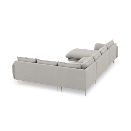 Panoramic Right Corner Sofa, "Vienna", 7 Seats, 330x235x95 Made in Europe