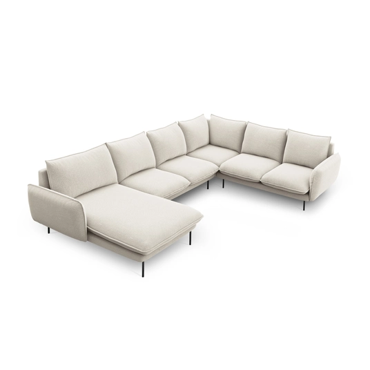 Panoramic Right Corner Sofa, "Vienna", 7 Seats, 330x235x95 Made in Europe