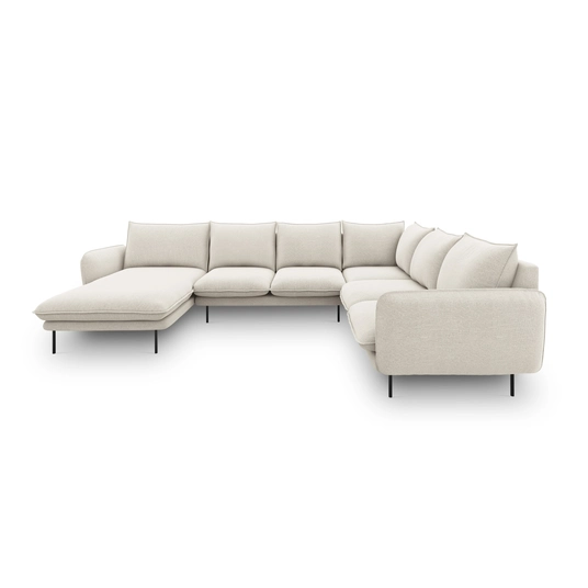 Panoramic Right Corner Sofa, "Vienna", 7 Seats, 330x235x95 Made in Europe