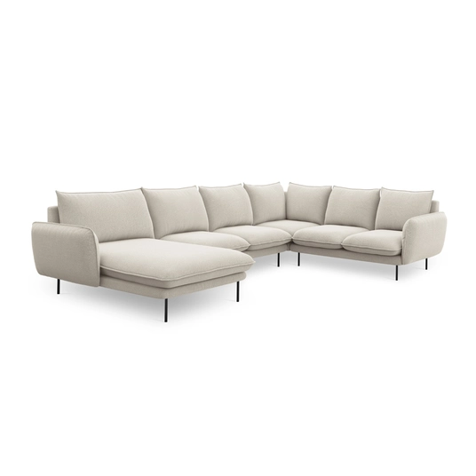 Panoramic Right Corner Sofa, "Vienna", 7 Seats, 330x235x95 Made in Europe