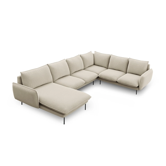 Panoramic Right Corner Sofa, "Vienna", 7 Seats, 330x235x95 Made in Europe