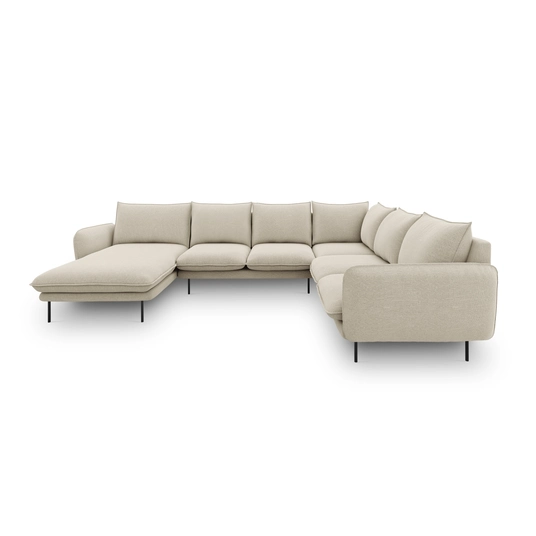 Panoramic Right Corner Sofa, "Vienna", 7 Seats, 330x235x95 Made in Europe