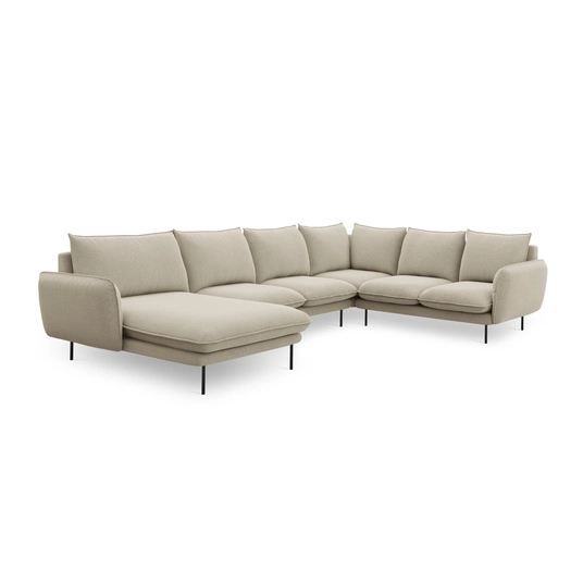Panoramic Right Corner Sofa, "Vienna", 7 Seats, 330x235x95 Made in Europe
