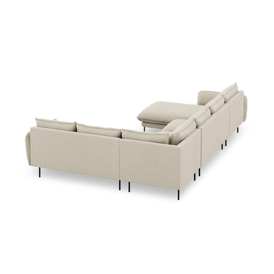 Panoramic Right Corner Sofa, "Vienna", 7 Seats, 330x235x95 Made in Europe