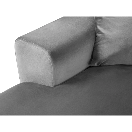 Velvet Panoramic Right Corner Sofa With Bed Function And Box, "Kyoto", 7 Seats, 313x194x88 Made in Europe
