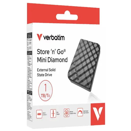 Verbatim Go Mini Diamond External SSD 1TB / USB-C