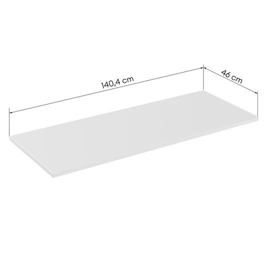 Vonios kambario stalviršis Iconic White, 140 cm, matinis baltas