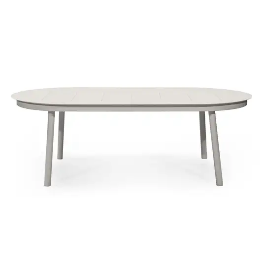 Taitettava Marinelli-puutarhapöytä (230-300 cm), alumiinia, vaalean beige
