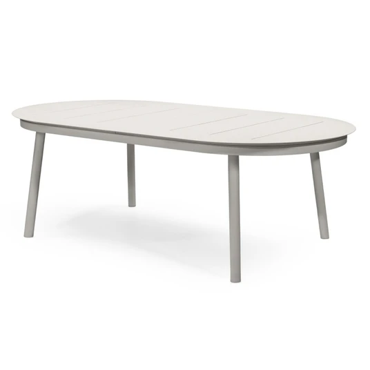 Taitettava Marinelli-puutarhapöytä (230-300 cm), alumiinia, vaalean beige