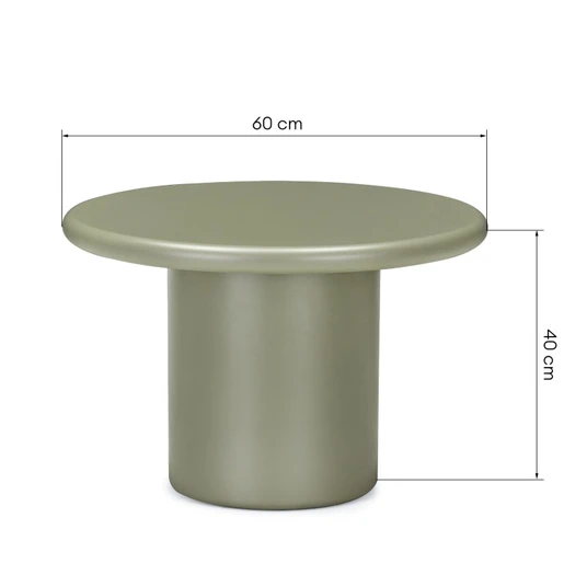 Kavos staliukas Arce, 60 cm, matinis, alyvuogių spalvos