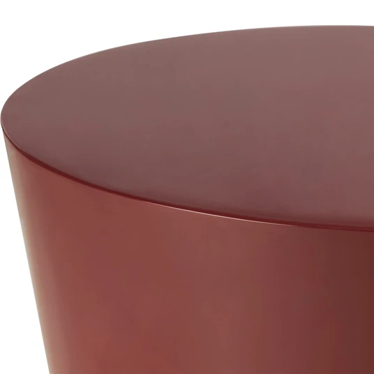Šoninis staliukas Eclipso, 40 cm, blizgus, bordo rudos spalvos