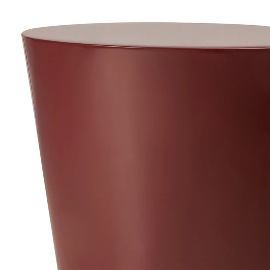Šoninis staliukas Eclipso, 40 cm, blizgus, bordo rudos spalvos