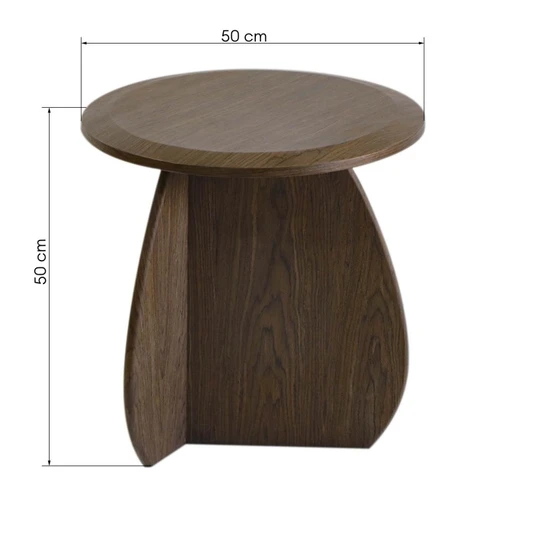 Šoninis staliukas Noku, 50 cm, tamsaus riešuto spalvos
