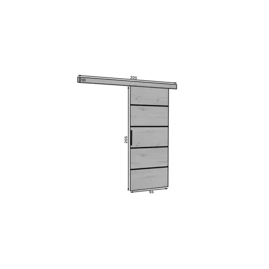 Wall-mounted sliding door MUSCHU 96