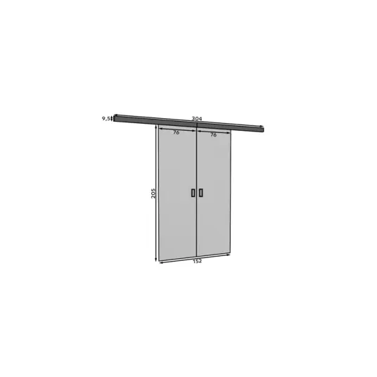 Double wall-mounted sliding door TOPPO 146