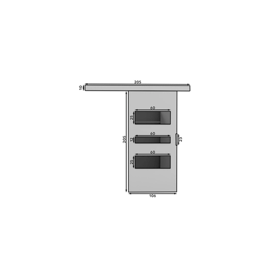 Wall-mounted sliding door CENTO 106