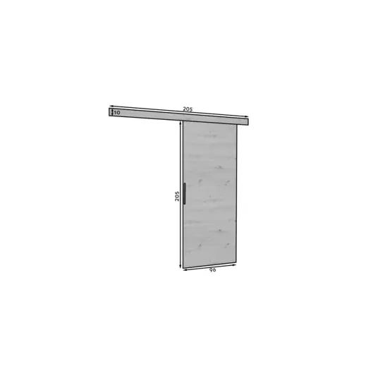 Wall-mounted sliding door DAAN 96