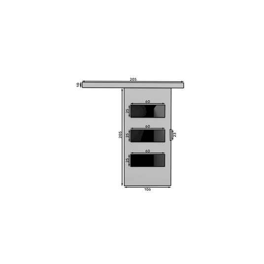 Wall-mounted sliding door ARES 106