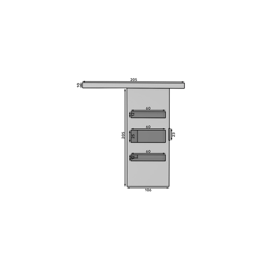 Wall-mounted sliding door DESIO 106