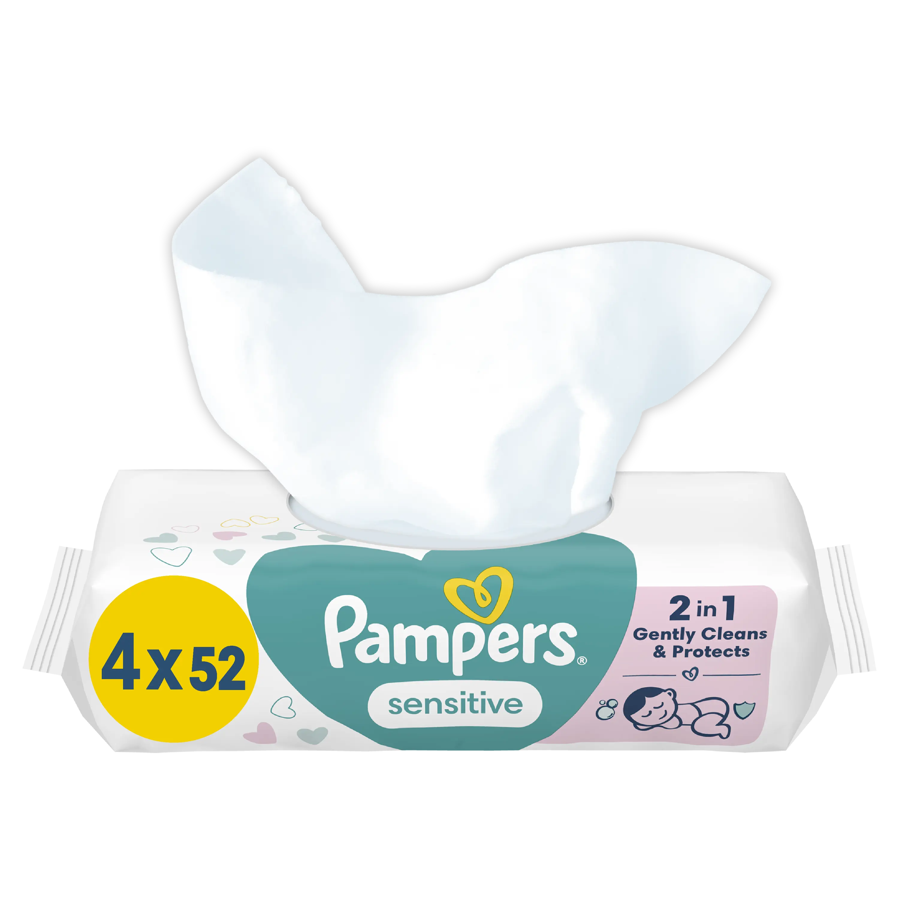 Pampers Sensitive Mitrās Salvetes Mazuļiem, 4