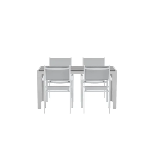 Break Table - Grey with 4 Copacabana Chair - Grey
