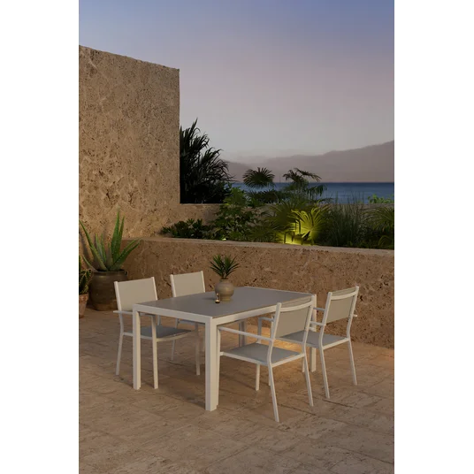 Break Table - Grey with 4 Copacabana Chair - Grey