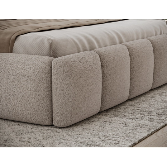 Voodi Edvige+ voodipesukastiga, liistudega ja standardse tõstemehhanismiga 160x200, hall