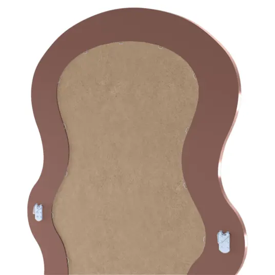 Veidrodis Vale, mediniame rėmelyje, banguotas, organiškos formos, 177 × 75 cm, mocha mousse spalvos