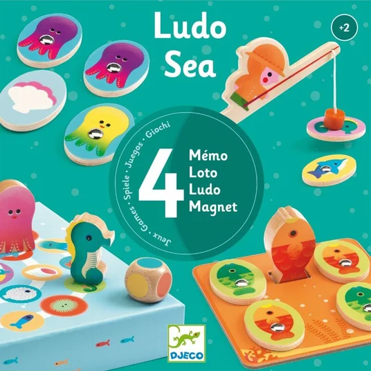 Djeco 4 mängu - Ludo meri DJ01623