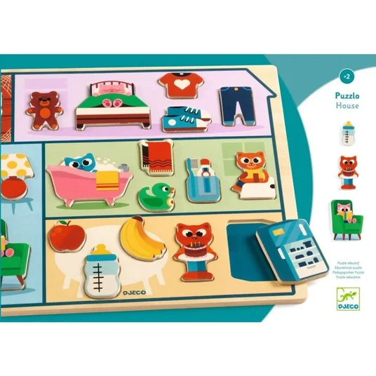 Djeco Medinė dėlionė - Namas DJ01834