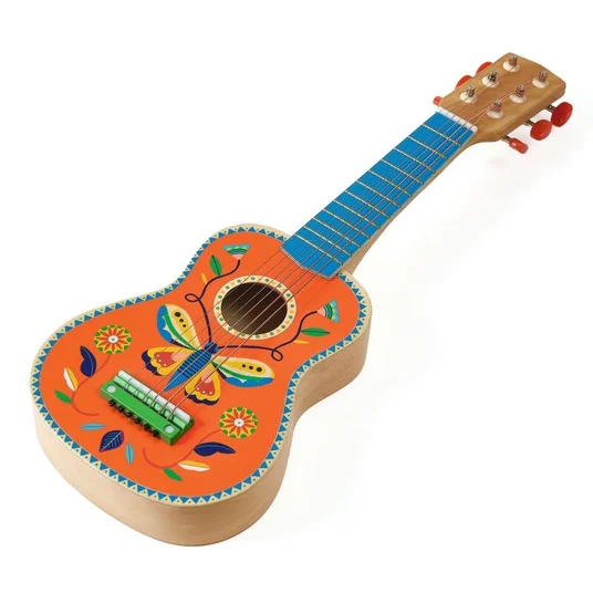 Djeco Animambo Muzikinis instrumentas - Maža gitara su 6 metaliniais lynais DJ06041