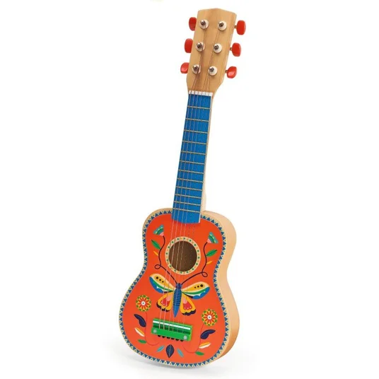 Djeco Animambo Muzikinis instrumentas - Maža gitara su 6 metaliniais lynais DJ06041