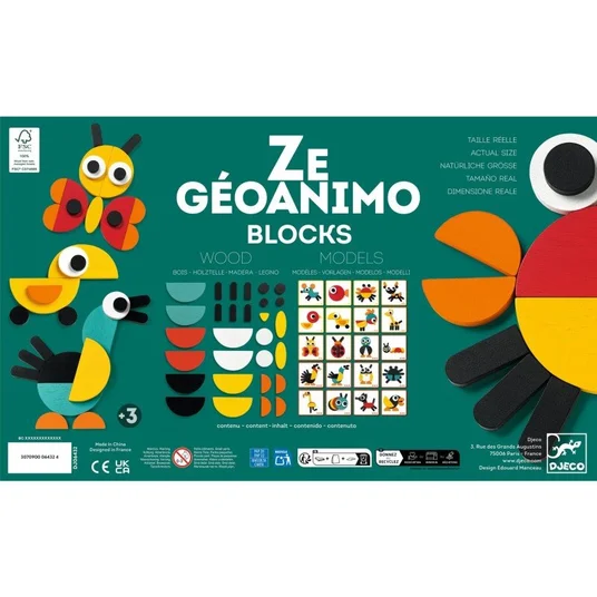Djeco Paveikslėlių konstruktorius - Ze Geoanimo DJ06432